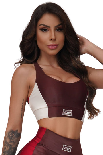 Dark Sports Bra - Brown