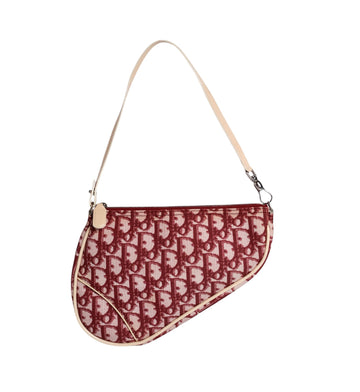 Christina Dior Trotter Mini Saddle Bag Red